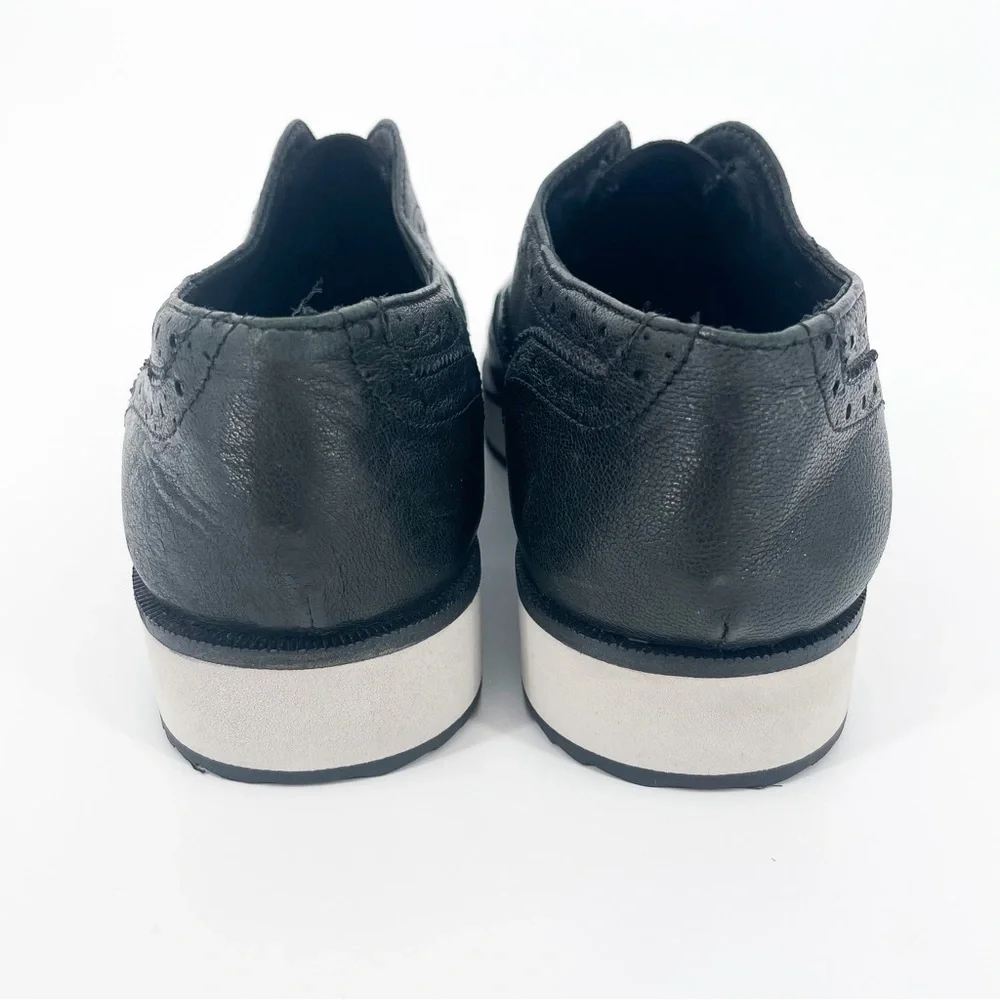Rag & Bone Meli Brogue Wingtip Oxford Platform Loafers Black Size 36 (US 6)